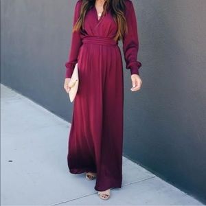Vici burgundy long sleeve maxi dress only worn once!
